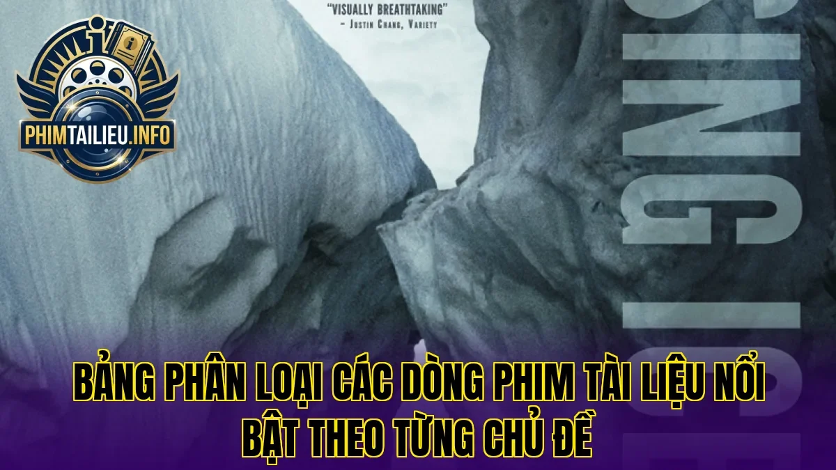 Bảng phân loại các dòng phim tài liệu nổi bật theo từng chủ đề