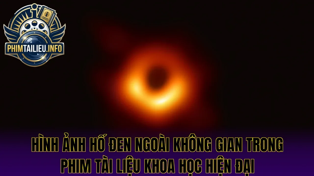 Hình ảnh hố đen ngoài không gian trong phim tài liệu khoa học hiện đại