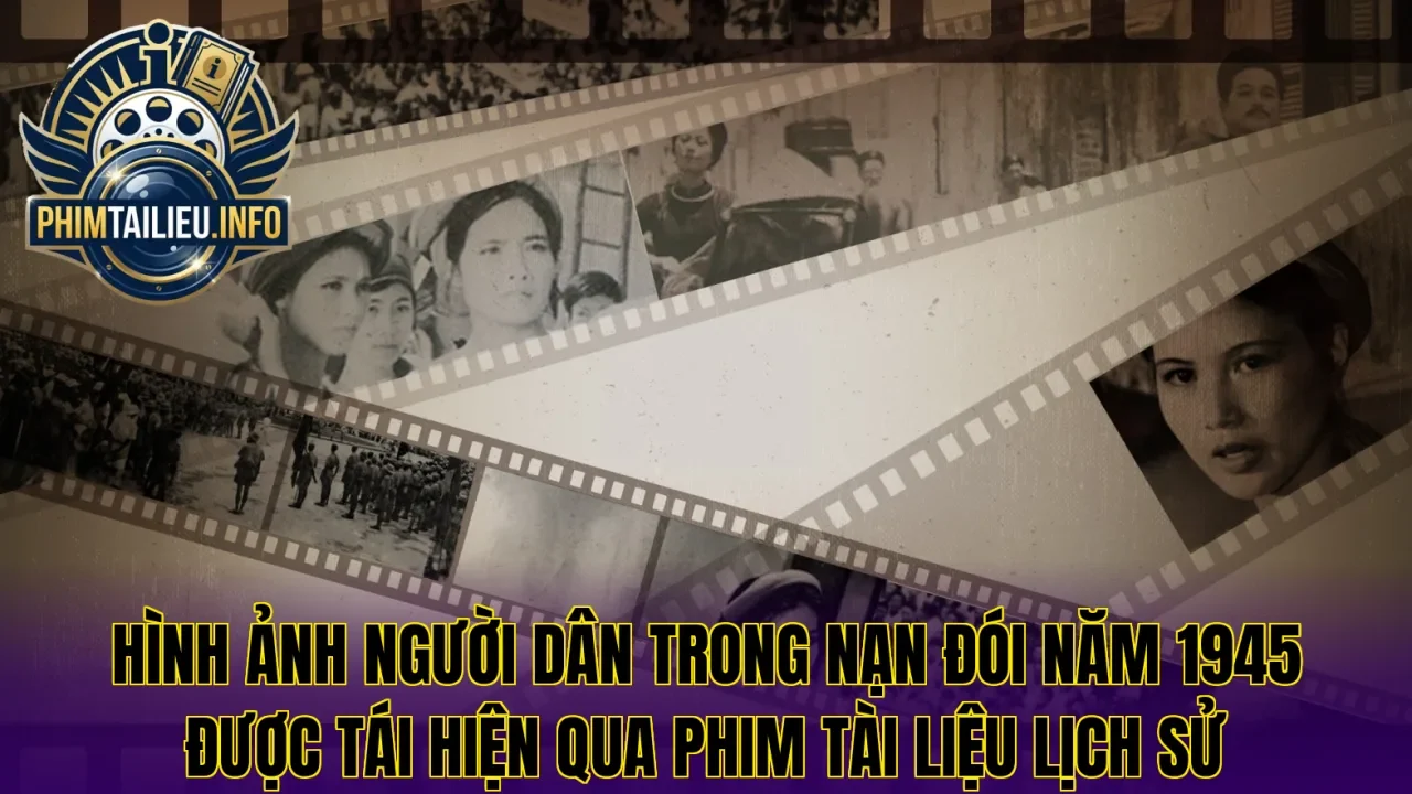 Hình ảnh người dân trong nạn đói năm 1945 được tái hiện qua phim tài liệu lịch sử