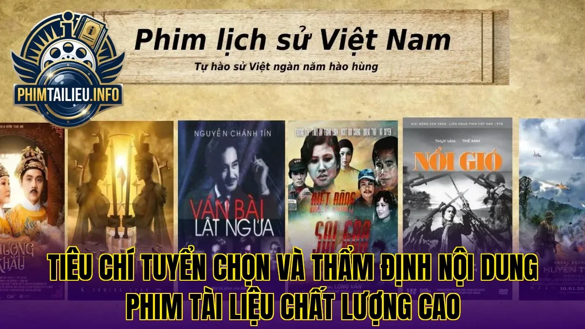 Tiêu chí tuyển chọn và thẩm định nội dung phim tài liệu chất lượng cao
